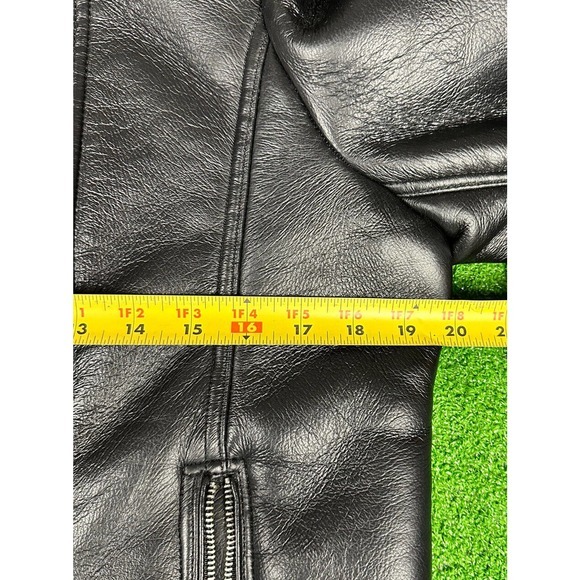 French Connection Black Faux Leather Jacket Size‎ Large - Picture 6 of 8